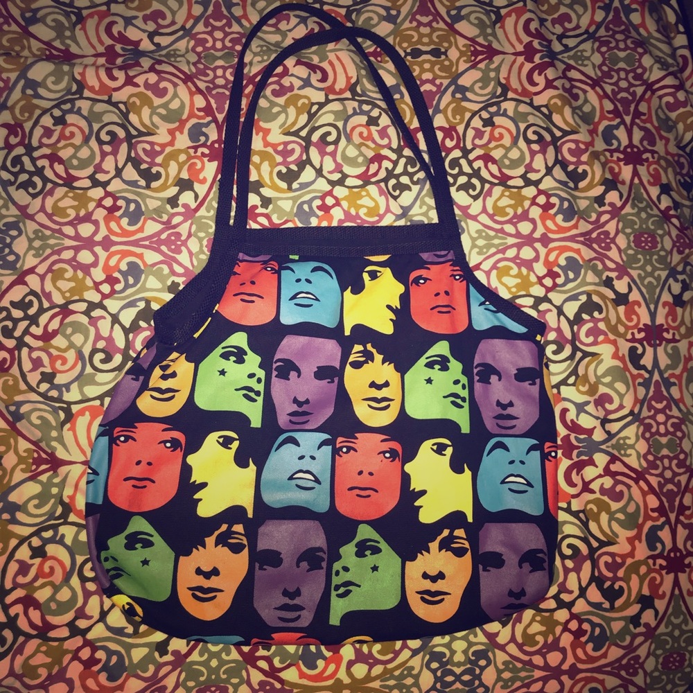 Colorful Funky Face Bag Tote